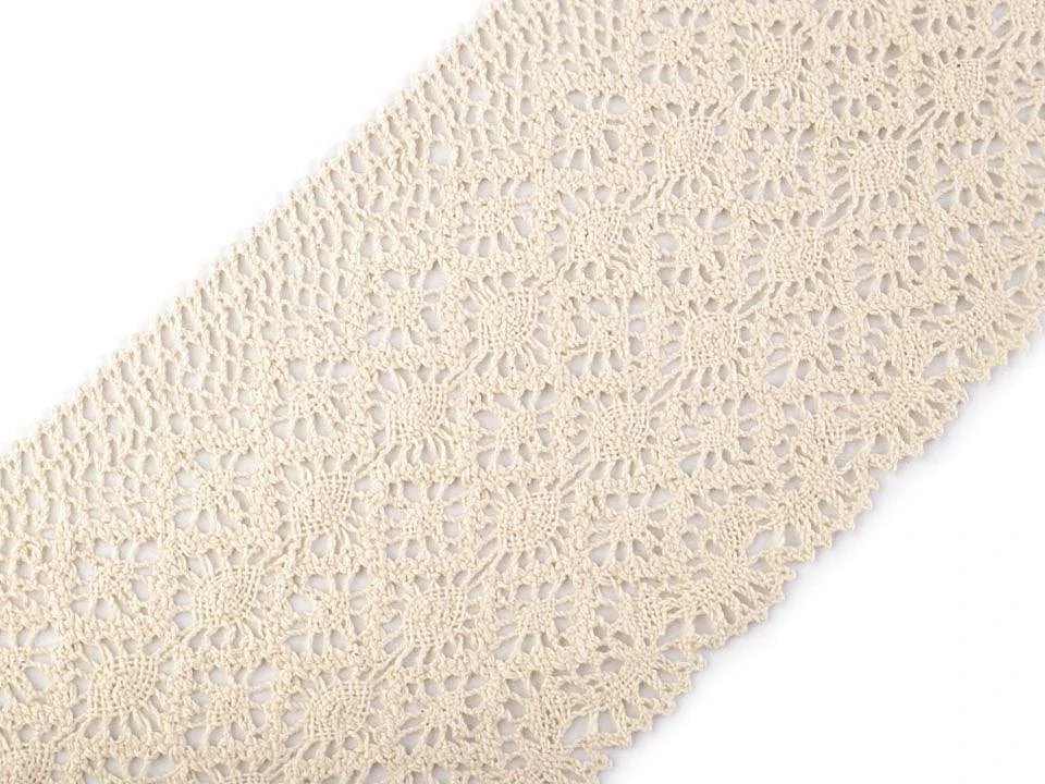 100% Kokvilnas mežģīne|14 cm| dabīga