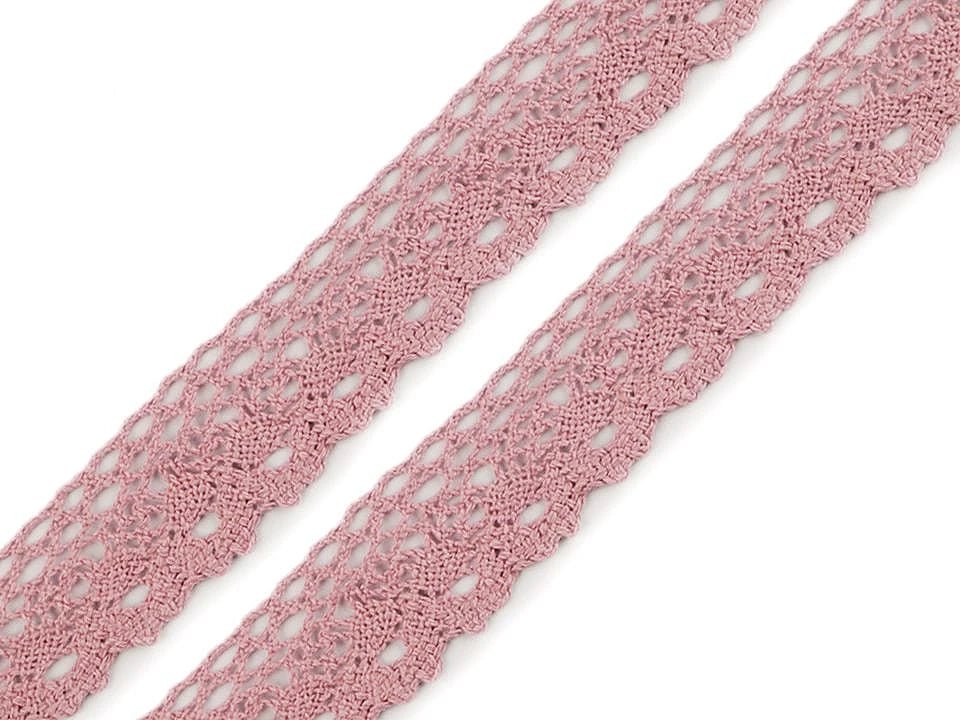 Dentelle 100 % coton|2,8 cm| rose poudré