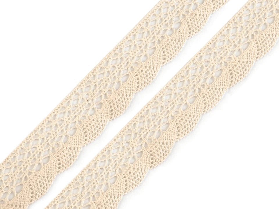 100% dentelle en coton|3,2 cm| naturelle