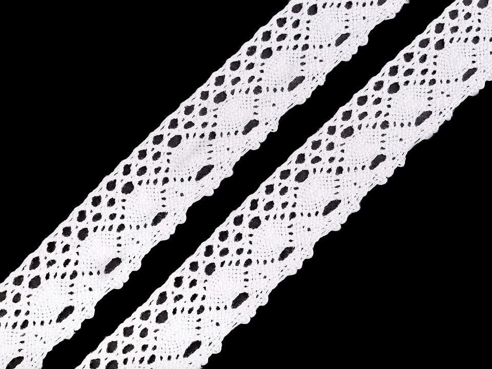100 % dentelle en coton|3,5 cm| blanche