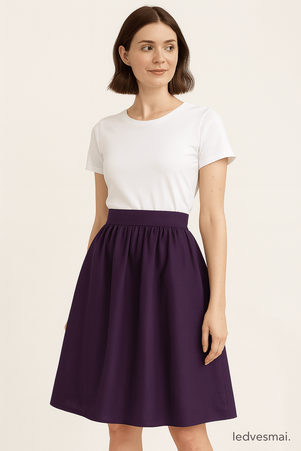 100 % tissu en lin – lilas foncé | 230 g/m² | lavé aux enzymes