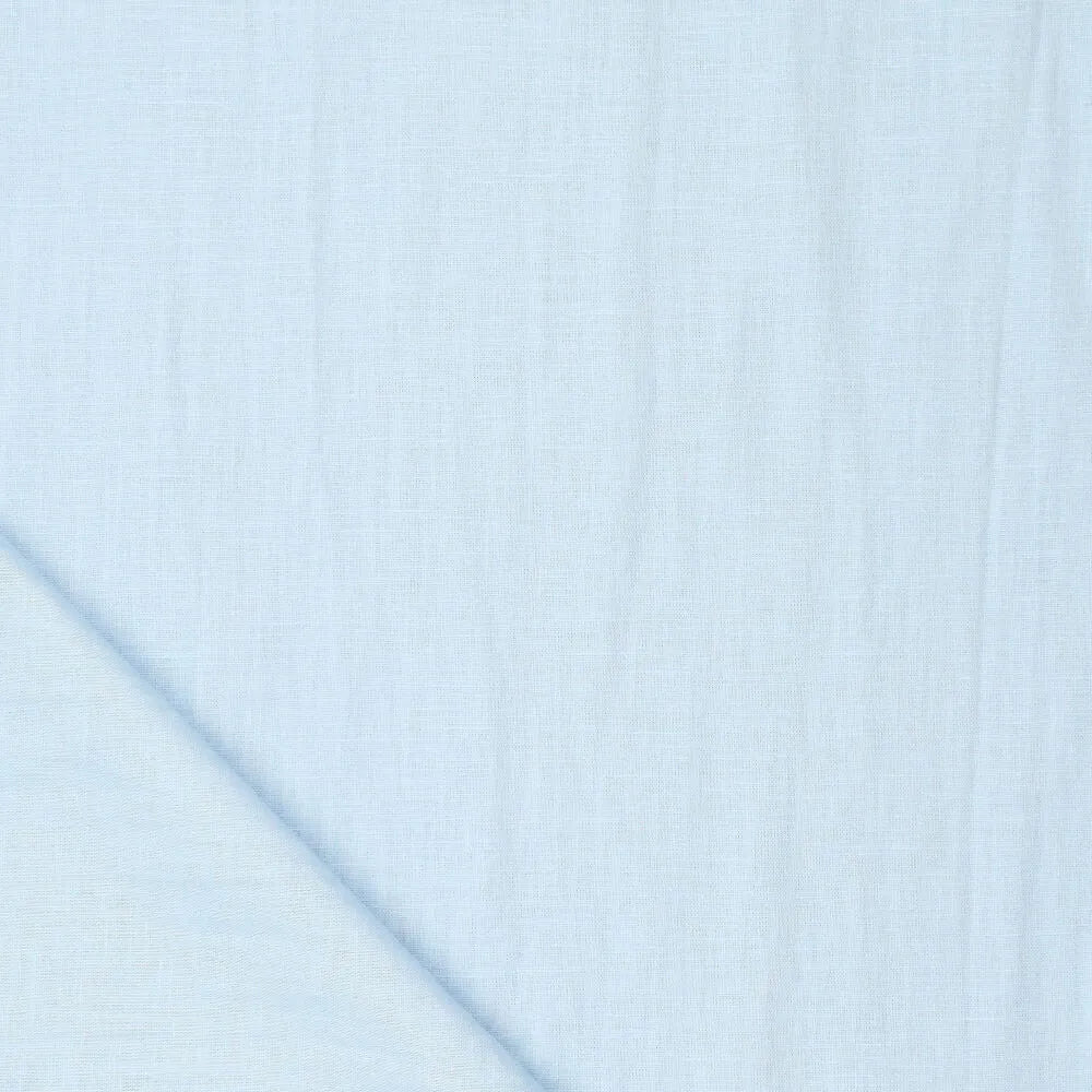 100% softened linen fabric, light blue 165 g/m² – available online at Charlotte's Fabrics