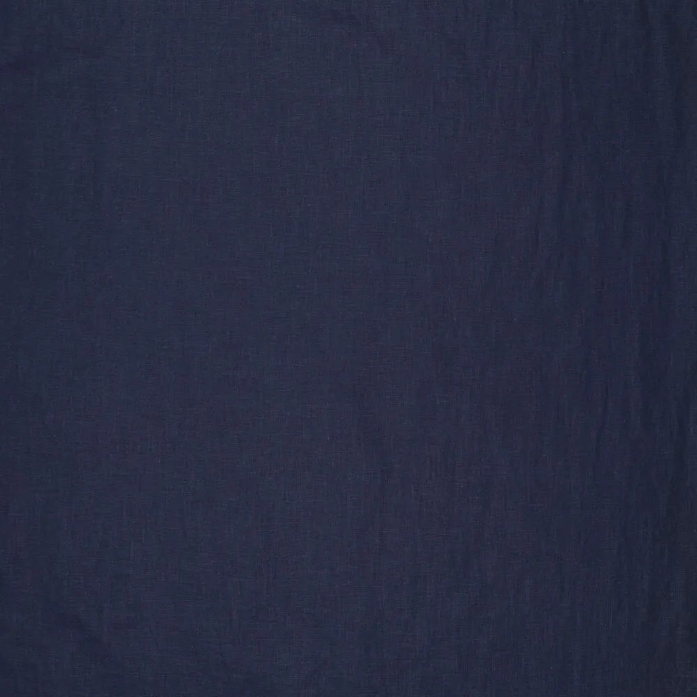 Image de tissu en lin adouci 100 % bleu foncé, 165 g/m² – disponible en ligne chez Les tissus de Charlotte