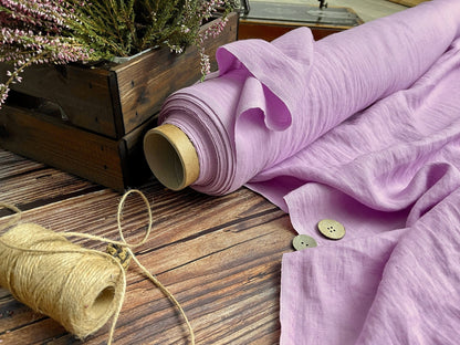 100% Softened linen-light lavender 205 g/m²