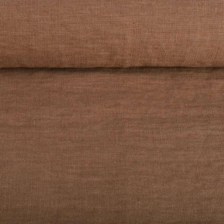100% lin adouci - marron clair 205 g/m²