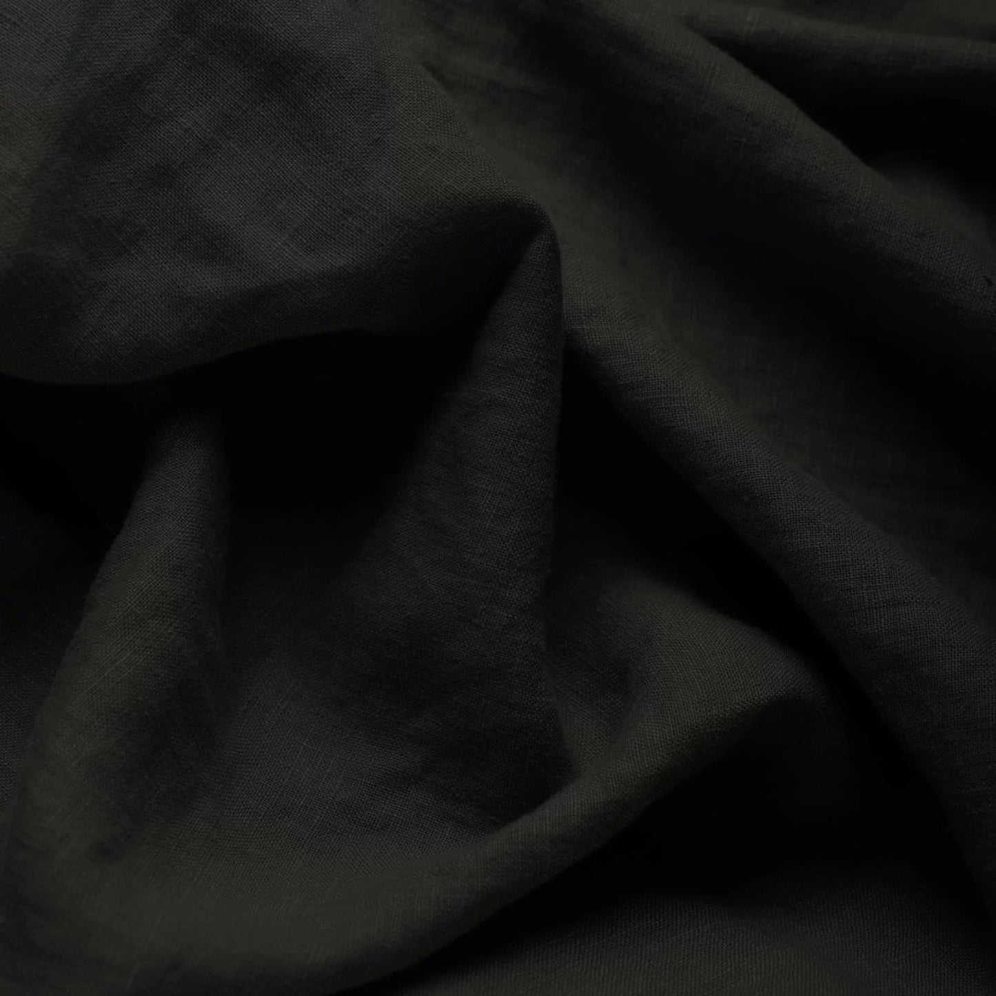 100% Softened linen - black 165 g/m²
