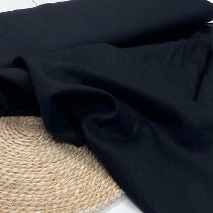 100% softened linen - black 165 g/m²
