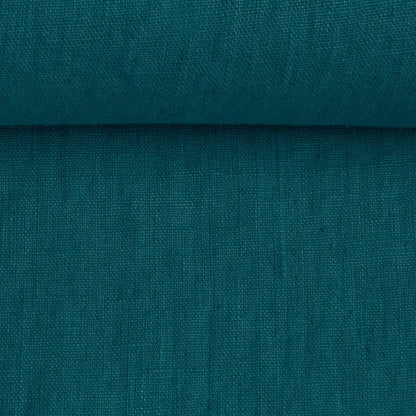 100 % lin adouci - bleu-vert océan 205 g/m²