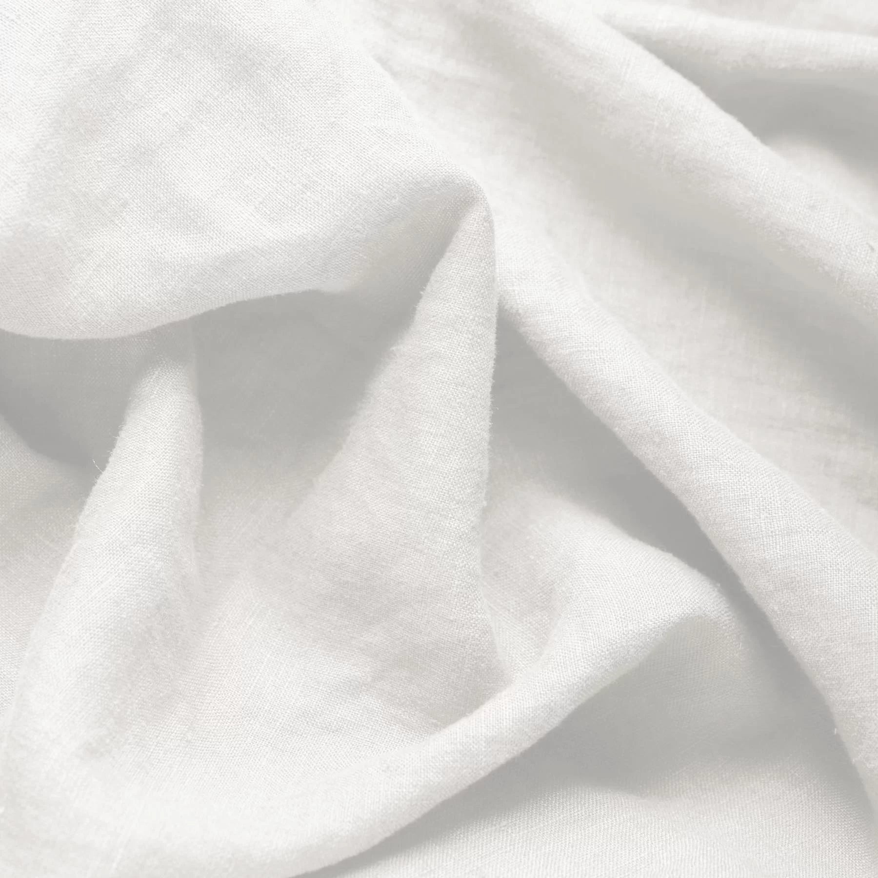 100% weichgewaschenes Leinen - milchweiß 165 g/m²