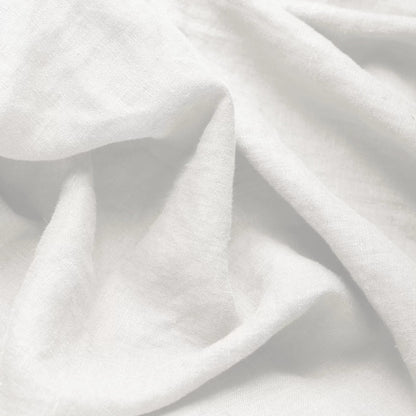 100% weichgewaschenes Leinen - milchweiß 165 g/m²