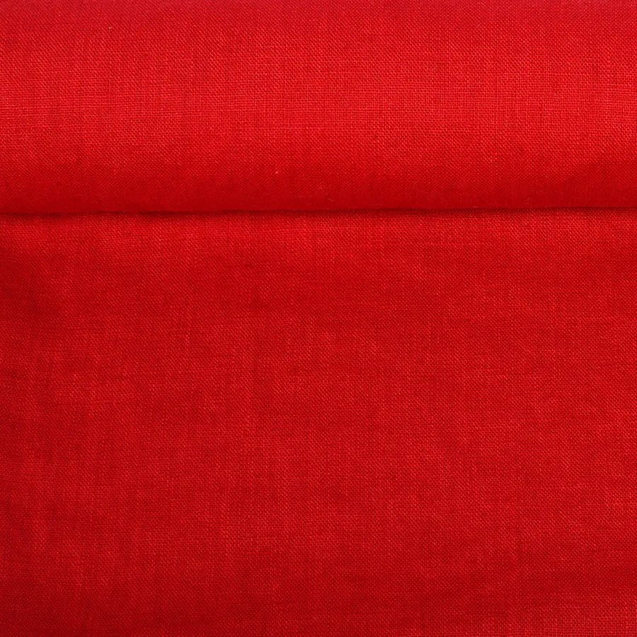 100% Softened linen - red 205 g/m²