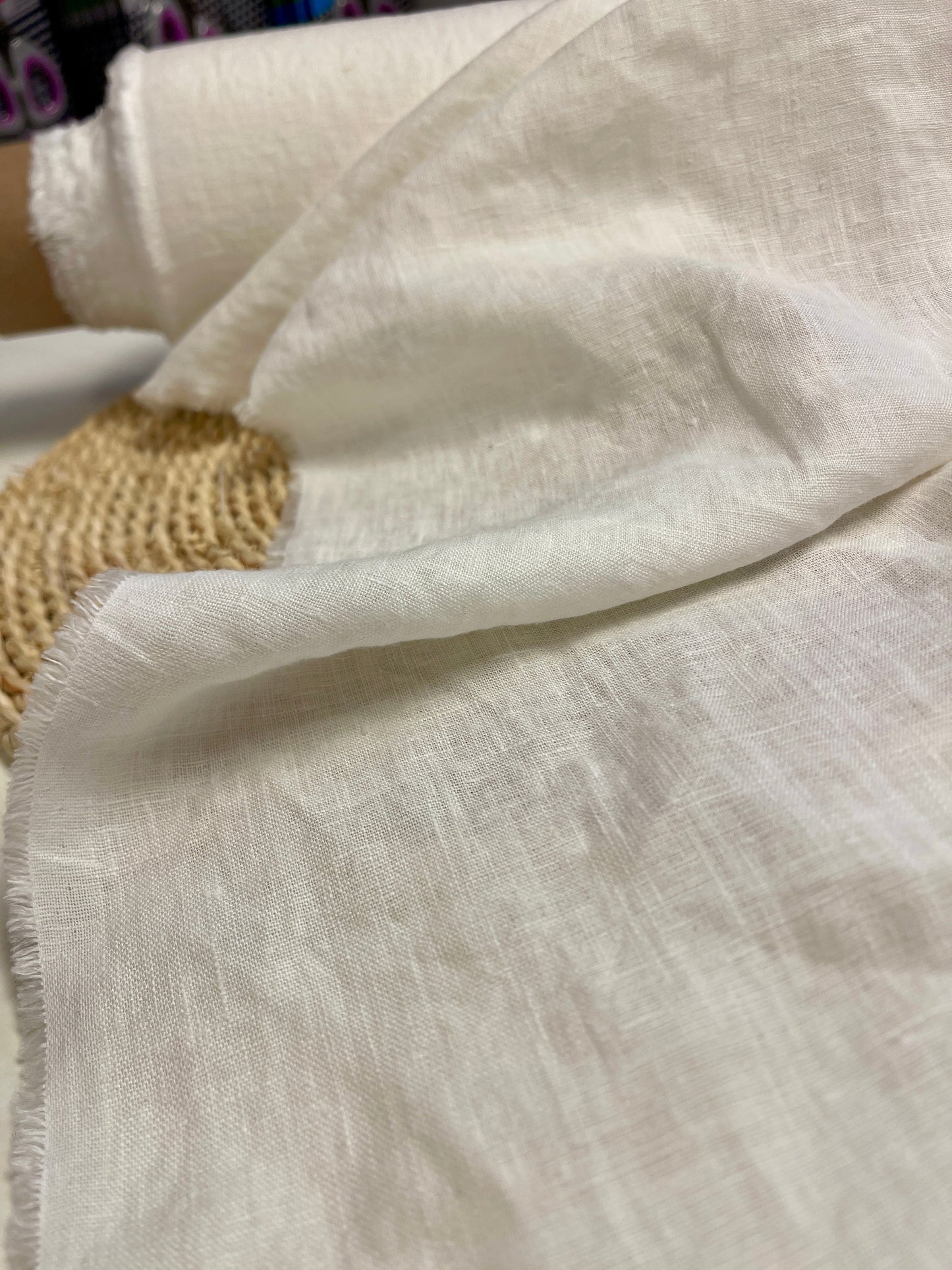 100% lin adouci - blanc cassé 205 g/m²