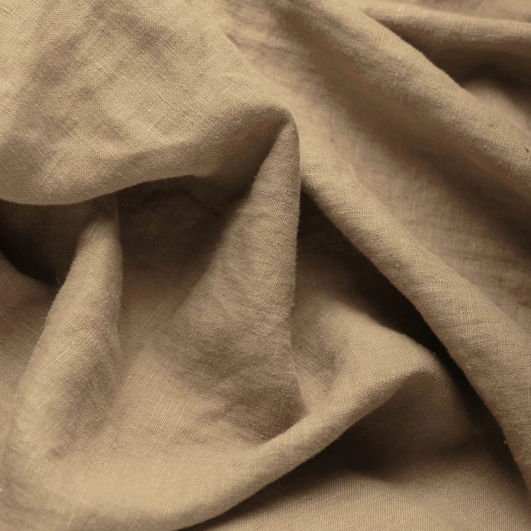 100 % lin adouci - beige foncé 165 g/m²