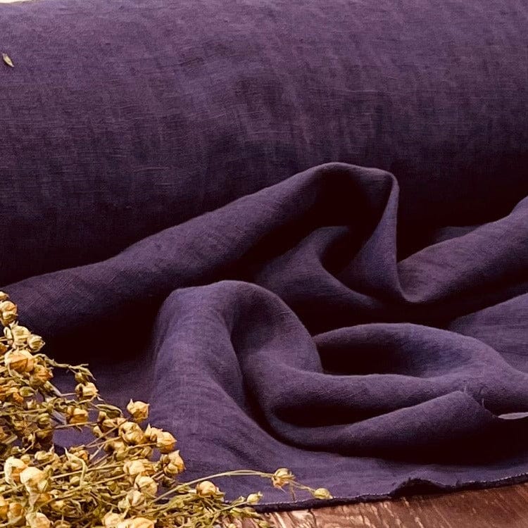 100% softened linen-dark purple 205 g/m²
