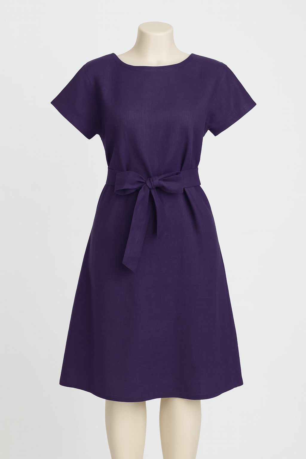 100 % lin adouci - violet foncé 165 g/m²