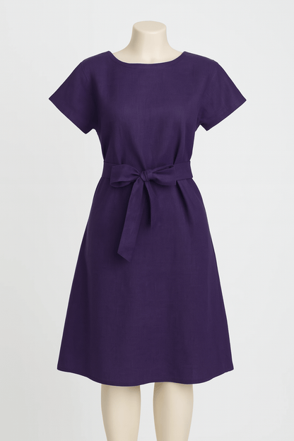 100 % lin adouci - violet foncé 165 g/m²