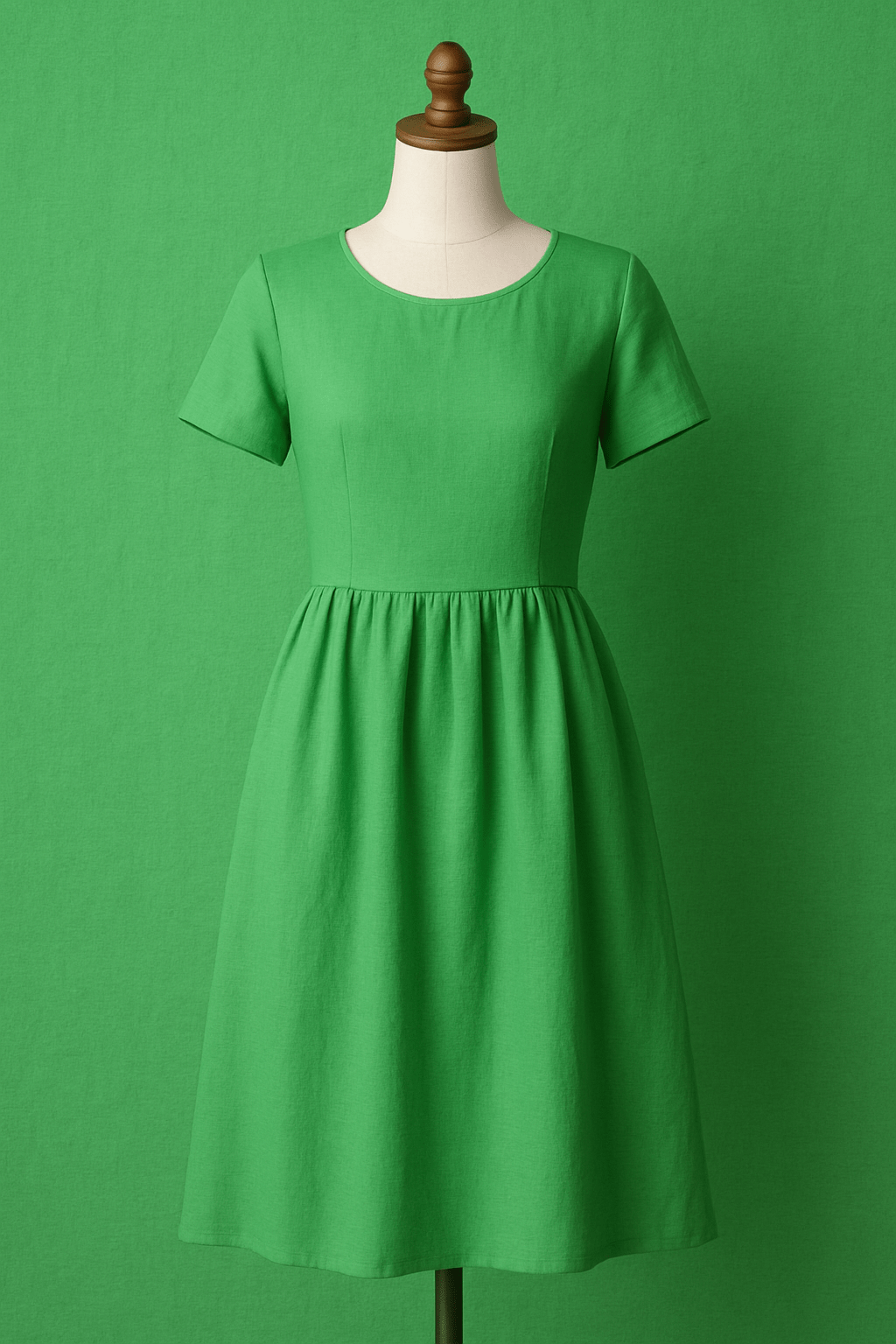 100 % lin lavé - vert herbe 165 g/m²