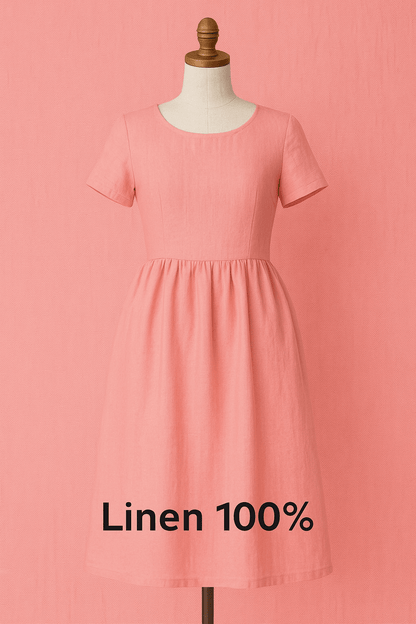 100 % lin assoupli - sorbet à la fraise 165 g/m²