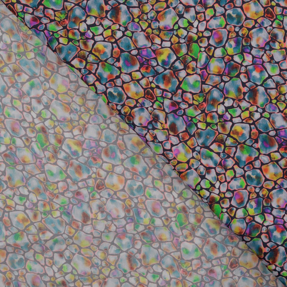 Image of 100% viscose fabric-crystal mosaic – available online at Charlotte's Fabrics