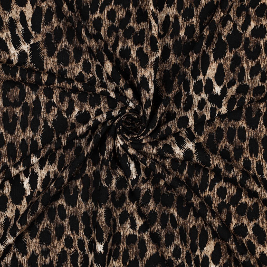 Attēls ar 100% Viskozes audums-leopards – pieejams internetā Šarlotes audumi