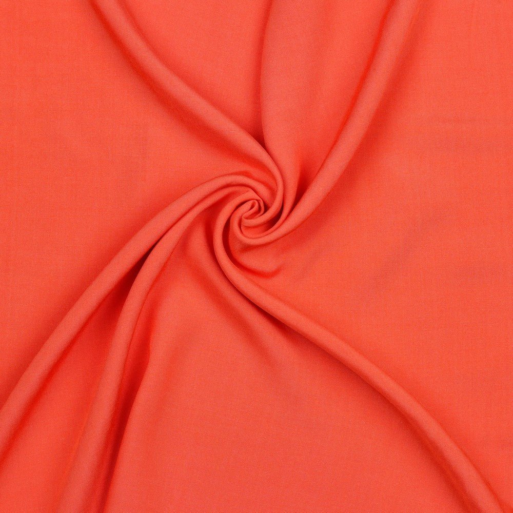 Tissu 100 % viscose - orange 110 g/m²
