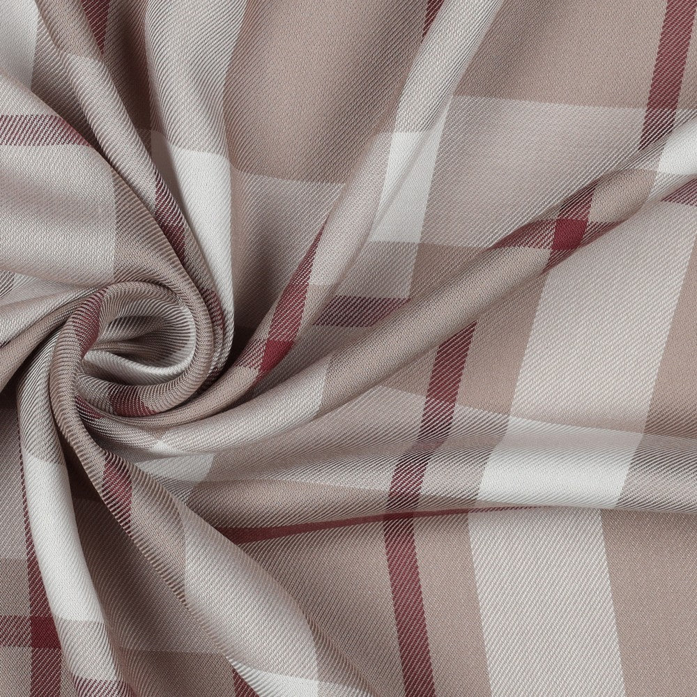 Tissu 100 % viscose à carreaux 130 g/m²