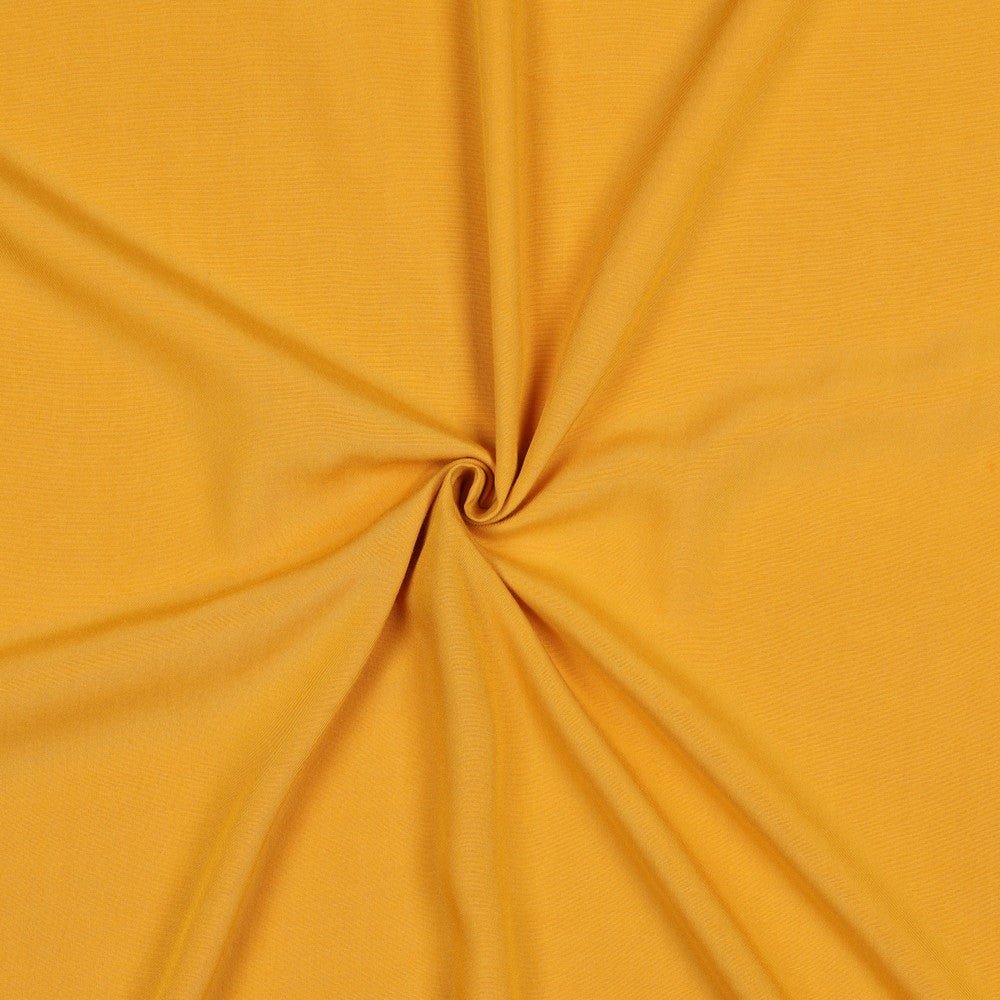 Tissu 100 % viscose - jaune moutarde 110 g/m²