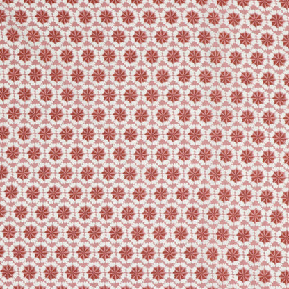 Tissu 100 % viscose - motif floral vieux rose 105 g/m²