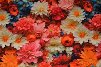 100% Viscose fabric - flowers 110 g/m²