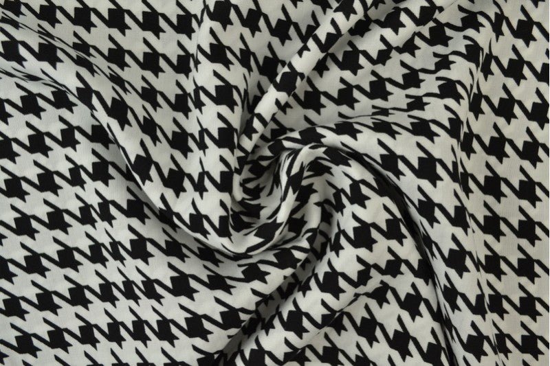 100% tissu en viscose - motif pied-de-poule 100 g/m²