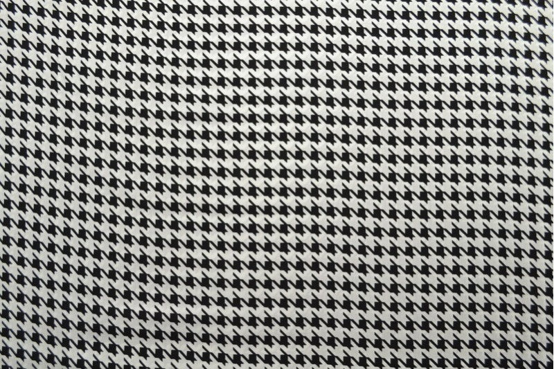 Tissu 100 % viscose - motif pied-de-poule 100 g/m²