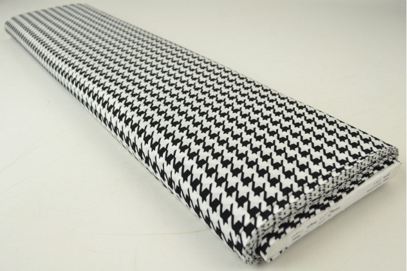 Tissu 100 % viscose - motif pied-de-poule 100 g/m²