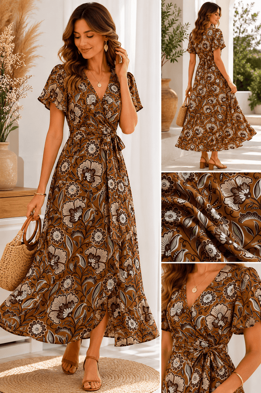 Image de satin 100 % viscose à motif oriental, 105 g/m² – disponible chez Šarlotes audumi