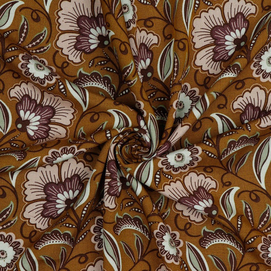 Image de satin de viscose 100 % à motif oriental 105 g/m² – disponible chez Šarlotes audumi