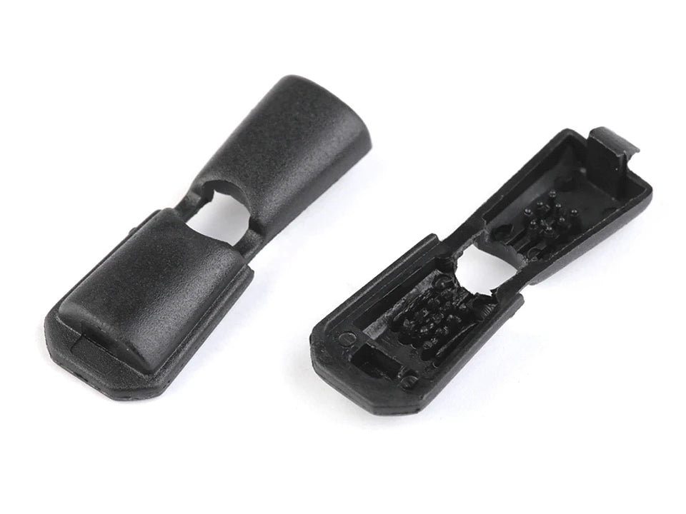 Embout de cordon à clipser – noir (lot de 20)