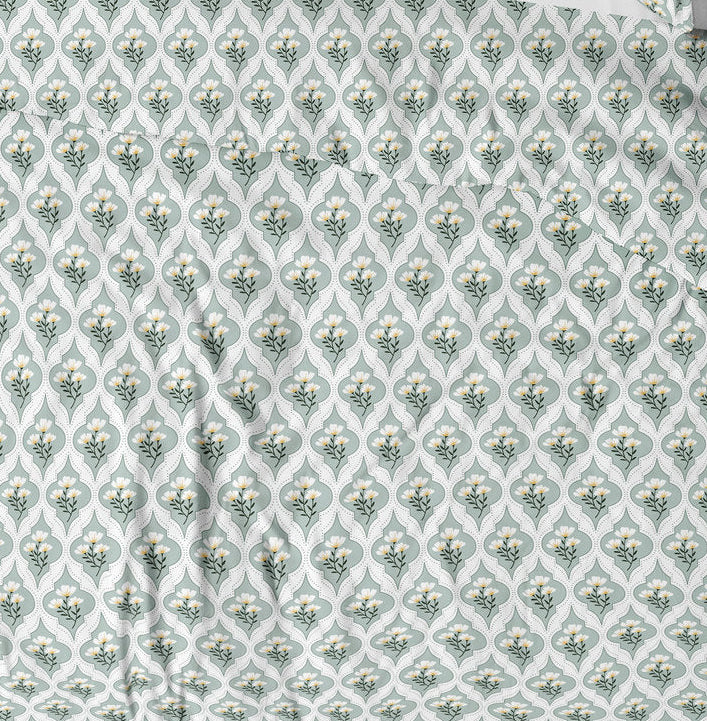 Tissu 100 % coton - motif floral 125 g/m²
