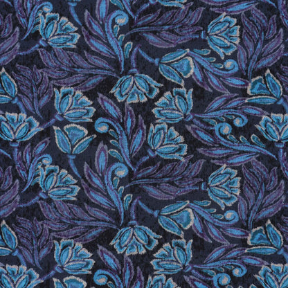 Tissu en maille Punto di Roma – élégant motif bleu