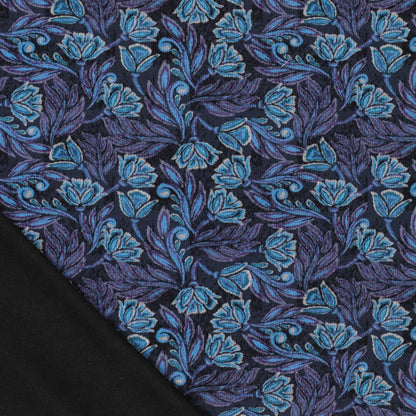Tissu en maille Punto di Roma – élégant motif bleu