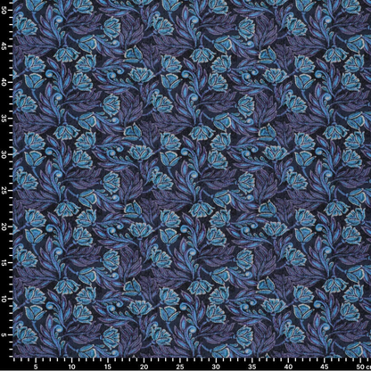 Tissu en maille Punto di Roma – élégant motif bleu