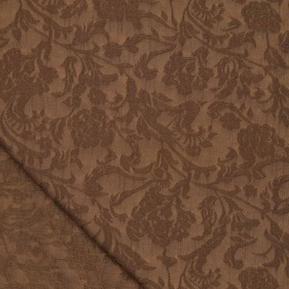 Brown Viscose Fabric with Elegant Pattern