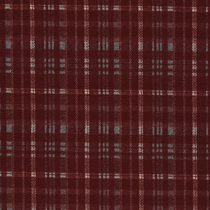 Maille jacquard à carreaux – rouge bordeaux