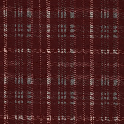 Maille jacquard à carreaux – rouge bordeaux