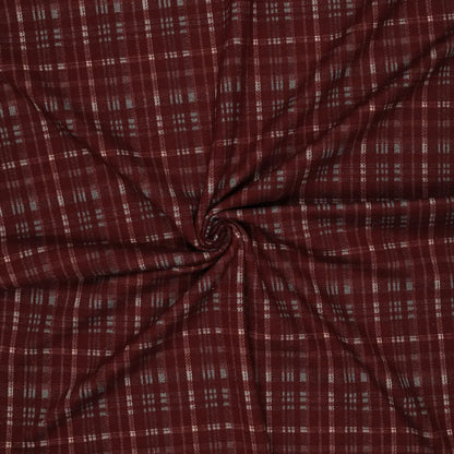 Maille jacquard à carreaux – rouge bordeaux