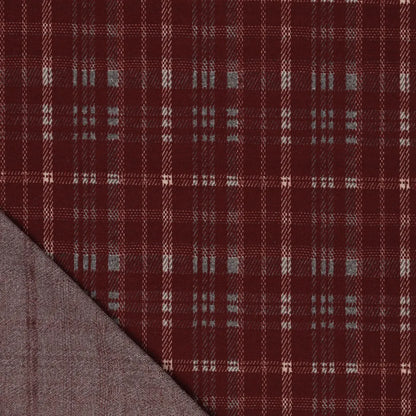 Maille jacquard à carreaux – rouge bordeaux