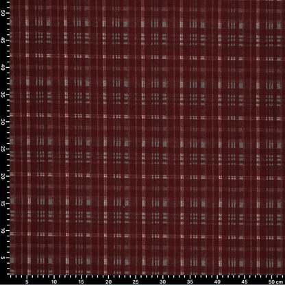 Maille jacquard à carreaux – rouge bordeaux