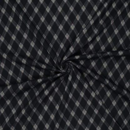 Maille jacquard à carreaux motif losanges – bleu foncé
