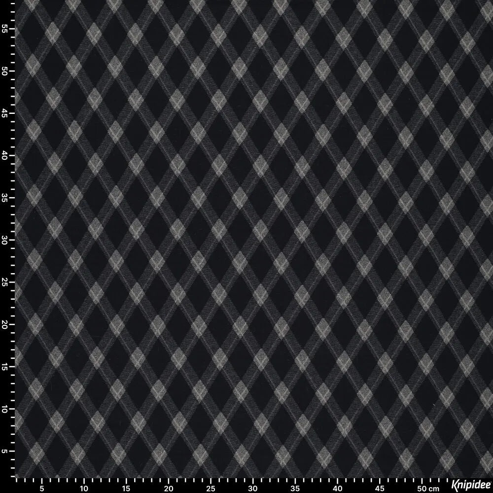 Maille jacquard à carreaux motif losanges – bleu foncé