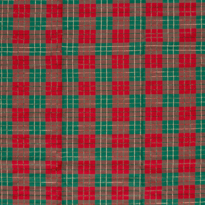 Tissu premium 100 % coton – carreaux de Noël 120 g/m²