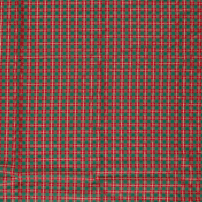 Premium 100% Baumwollstoff – Schottenkaro mit goldenen Akzenten 120 g/m²