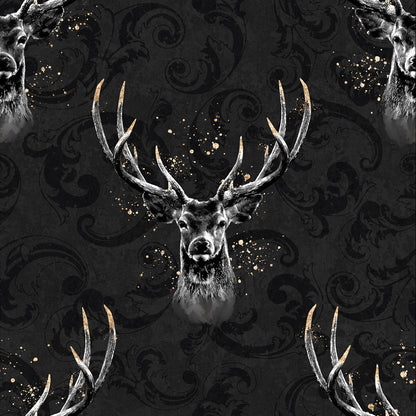 Wattierter Baumwoll-Jersey – Hirsch
